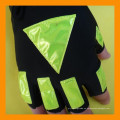 Guantes de policía de seguridad de tráfico reflectantes de medio dedo